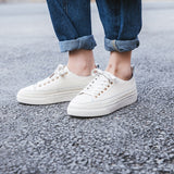 2021 new spring shoes women Genuine Leather shoes cow leather flat bottom loafers white shoes ladie sneakers Vulcanized shoes