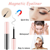 3 Pairs Magnetic False Eyelash Couple with Eyeliner & Tweezer Strip Dramatic Natural Long Thick Artificial Fake Lash Makeup Set