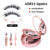 3d Magnetic Eyelashes and Eyeliner Set Natural Long False Mink Magnetic Lashes Wholesale In Bulk Reusable Beauty Make Up Tool