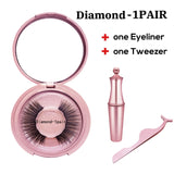 3d Magnetic Eyelashes and Eyeliner Set Natural Long False Mink Magnetic Lashes Wholesale In Bulk Reusable Beauty Make Up Tool