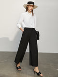 Minimalism Summer New Women's Pants Offical Lady Solid High Waist Loose Female Trousers Causal Women's Suit Pants  12140279