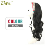 Long Wavy Half head Synthetic Wigs For Women with Head band Invisible Seamless Natural Hair Extensions Hairpiece