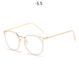 Cat Eye Glasses Frames Women Metal Finished Myopia Frame Trendy Shortsighted Eyeglasses Prescription -1.0 1.5 2.0 to 6.0