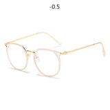 Cat Eye Glasses Frames Women Metal Finished Myopia Frame Trendy Shortsighted Eyeglasses Prescription -1.0 1.5 2.0 to 6.0