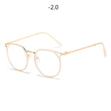 Cat Eye Glasses Frames Women Metal Finished Myopia Frame Trendy Shortsighted Eyeglasses Prescription -1.0 1.5 2.0 to 6.0