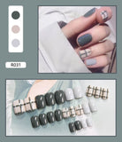 Nail Tip Fake Art Press on Nails with Glue Designs Set Full Artificial Short Packaging Kiss False Clear Cover Tipsy Stick Square