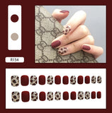 Nail Tip Fake Art Press on Nails with Glue Designs Set Full Artificial Short Packaging Kiss False Clear Cover Tipsy Stick Square