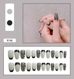 Nail Tip Fake Art Press on Nails with Glue Designs Set Full Artificial Short Packaging Kiss False Clear Cover Tipsy Stick Square